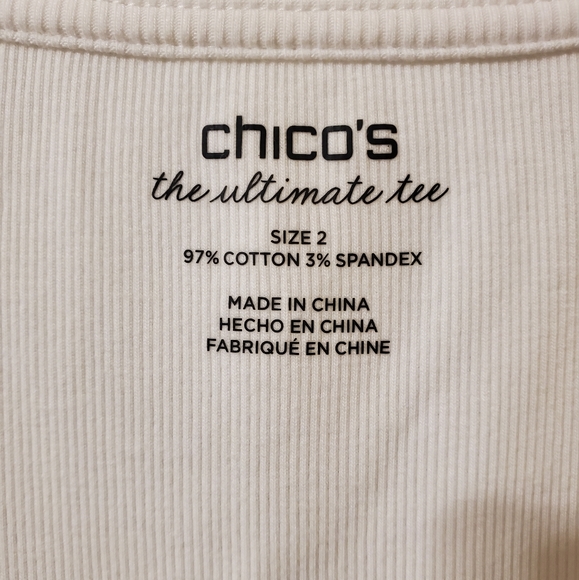 NWT set of TWO Chico's Basic Knit Tanks in Black and White Size 2 - Picture 7 of 9